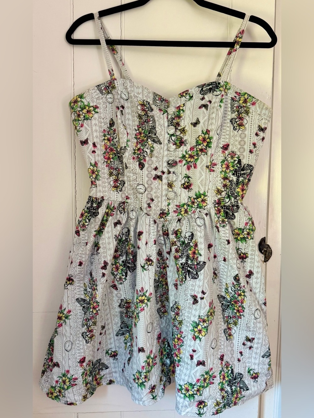 Hell Bunny Skeleton Sundress XL